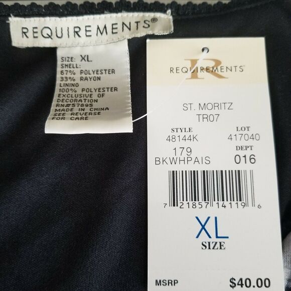 REQUIREMENTS Sleeveless blouse Leopard Print, V-Neck - Size XL - Picture 5 of 5